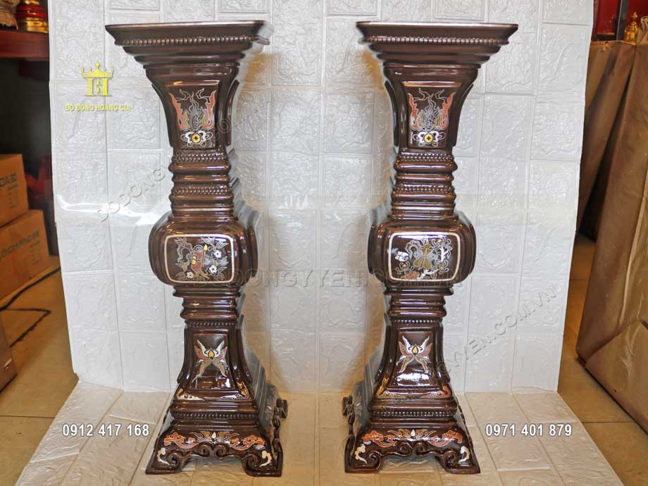 Bộ ngũ sự đồng đỏ khảm ngũ sắc mang đến sự đẳng cấp cho kh&ocirc;ng gian sống